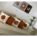 Kit 05 Capa de Almofada suede Bordada PROMOÇÃO