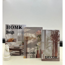 Conjunto de Caixa Livro Decorativa Organizadora Para Joias e Documentos 3pcs Papel