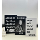 Conjunto de Caixa Livro Decorativa Organizadora Para Joias e Documentos 3pcs Papel