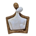 Escultura Casal Apaixonado Decoração Cerâmica Rack Sala Escritório
