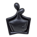 Escultura Casal Apaixonado Decoração Cerâmica Rack Sala Escritório