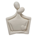 Escultura Casal Apaixonado Decoração Cerâmica Rack Sala Escritório