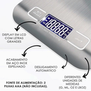Balança Digital Cozinha Inox Alta Precisão Escala 1g - 1g À 10kg Pilhas Inclusas