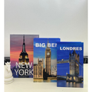 Conjunto de Caixa Livro Decorativa Organizadora Para Joias e Documentos 3pcs Papel