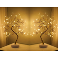 Luminaria Arvore LED Folhas Dourada para Casa Decoração do Quarto Iluminação de Mesa de Cabeceira