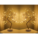 Luminaria Arvore LED Folhas Dourada para Casa Decoração do Quarto Iluminação de Mesa de Cabeceira