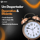 Relógio Despertador de Cabeceira e Mesa Analógico Vintage Antigo Clássico Retro Led