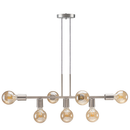 Lustre Pendente Industrial 7 Lâmpadas 68cm Metal Moderno Decorativo Bivolt