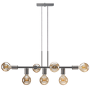 Lustre Pendente Industrial 7 Lâmpadas 68cm Metal Moderno Decorativo Bivolt