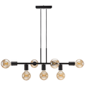 Lustre Pendente Industrial 7 Lâmpadas 68cm Metal Moderno Decorativo Bivolt