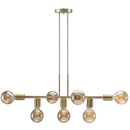 Lustre Pendente Industrial 7 Lâmpadas 68cm Metal Moderno Decorativo Bivolt