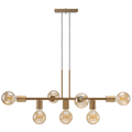 Lustre Pendente Industrial 7 Lâmpadas 68cm Metal Moderno Decorativo Bivolt
