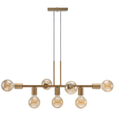 Lustre Pendente Industrial 7 Lâmpadas 68cm Metal Moderno Decorativo Bivolt