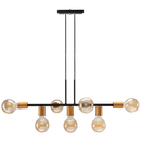 Lustre Pendente Industrial 7 Lâmpadas 68cm Metal Moderno Decorativo Bivolt