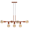 Lustre Pendente Industrial 7 Lâmpadas 68cm Metal Moderno Decorativo Bivolt