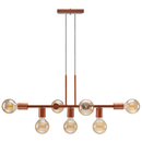 Lustre Pendente Industrial 7 Lâmpadas 68cm Metal Moderno Decorativo Bivolt