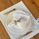 Kit 4 Guardanapos 40 cm x 40 cm Linho Misto com bainha para Mesaposta