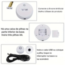 Luminaria Arvore LED Folhas Dourada para Casa Decoração do Quarto Iluminação de Mesa de Cabeceira
