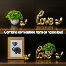 Kit Casal de Passarinho Enfeite Dourado Prata Rose Pequeno Porcelana Decoração Sala Rack Decorativo