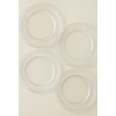 Conjunto com 4 Pratos de Sobremesa Wolff Pearl em Cristal Incolor –