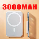 Carregador Portátil Indução para iPhone/Android Magsafe Sem fio Bateria Carga 5000mAH/10000mah