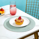 Novo Kit 2/4/8 Jogo Americano Redondo Jantar para Mesa Posta, Descanso de Prato Elegante