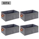 KIT 4/6/8 Cesto Caixa De Armazenamento de roupa Cesto Organizador de Guarda-Roupas, Multiuso Rígido Caixa 47cmx28cm