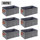 KIT 4/6/8 Cesto Caixa De Armazenamento de roupa Cesto Organizador de Guarda-Roupas, Multiuso Rígido Caixa 47cmx28cm