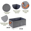 KIT 4/6/8 Cesto Caixa De Armazenamento de roupa Cesto Organizador de Guarda-Roupas, Multiuso Rígido Caixa 47cmx28cm