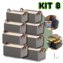 KIT 4/6/8 Cesto Caixa De Armazenamento de roupa Cesto Organizador de Guarda-Roupas, Multiuso Rígido Caixa 47cmx28cm