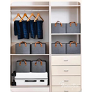 KIT 4/6/8 Cesto Caixa De Armazenamento de roupa Cesto Organizador de Guarda-Roupas, Multiuso Rígido Caixa 47cmx28cm