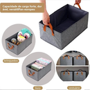 KIT 4/6/8 Cesto Caixa De Armazenamento de roupa Cesto Organizador de Guarda-Roupas, Multiuso Rígido Caixa 47cmx28cm