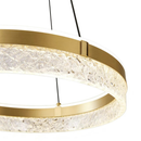 Lustre Pendente LED Cristal Premium 57W - Dourado | Iluminação Forte e Design Luxuoso para Sala, Quarto e Cozinha
