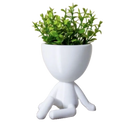 Kit 3 Mini Vasinhos com Planta FLOR artificial Enfeite Bob Robert para Decoração Casa vaso de plástico tamanho mini 6 cm