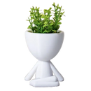 Kit 3 Mini Vasinhos com Planta FLOR artificial Enfeite Bob Robert para Decoração Casa vaso de plástico tamanho mini 6 cm