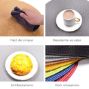 Novo Kit 2/4/8 Jogo Americano Redondo Jantar para Mesa Posta, Descanso de Prato Elegante