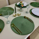 Novo Kit 2/4/8 Jogo Americano Redondo Jantar para Mesa Posta, Descanso de Prato Elegante