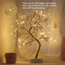 Luminaria Arvore LED Folhas Dourada para Casa Decoração do Quarto Iluminação de Mesa de Cabeceira