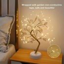 Luminaria Arvore LED Folhas Dourada para Casa Decoração do Quarto Iluminação de Mesa de Cabeceira