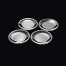 Conjunto com 4 Pratos de Sobremesa Wolff Pearl em Cristal Incolor –
