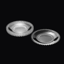 Conjunto com 4 Pratos de Sobremesa Wolff Pearl em Cristal Incolor –