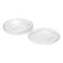 Conjunto com 4 Pratos de Sobremesa Wolff Pearl em Cristal Incolor –