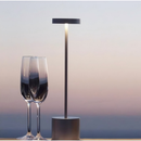 Luminária de Mesa Led Abajur Cabeceira Escrivaninha LED 3 em 1 Recarregável Tipo C Preto Cromado Dourado