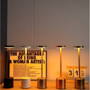 Luminária de Mesa Led Abajur Cabeceira Escrivaninha LED 3 em 1 Recarregável Tipo C Preto Cromado Dourado