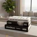Conjunto 3 Livros Caixa Porta Objetos Decorativo - Familia - Fashion - Amor