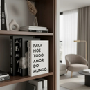 Conjunto 3 Livros Caixa Porta Objetos Decorativo - Familia - Fashion - Amor