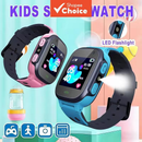 Relógio inteligente infantil com câmera, GPS, SOS, lanterna LED, calculadora matemática e chamada de vídeo - Presente