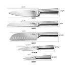 Kit 5 Facas De Cozinha Profissional Aço Inox Conjunto Completo Para Cozinhar