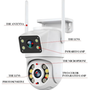 Câmera de segurança YOOSEE IP66 Wi-Fi com lente dupla e sensor de movimento 360° YIHAN